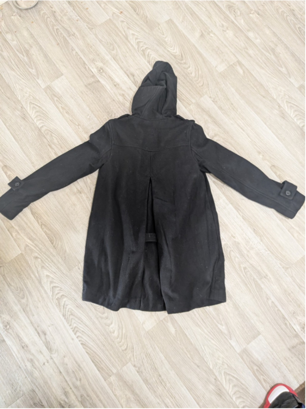 GAP Wool Toggle Coat Womens Size Small Black Minimalist Winter Warm Full Zip - Picture 8 of 8